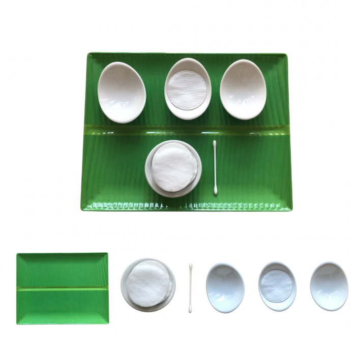 Lau lá cây Montessori (Dusting a Leaf)